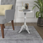 Decor Therapy Simplify Round Pedestal Accent Table, 24" x 15" x 15", White - Image 2
