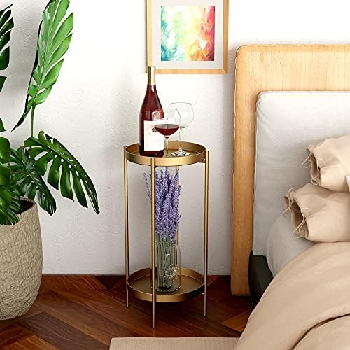 2 Tier Plant Stand Indoor Outdoor - 10.5in Width 24in Tall Flower Pot Rack - Image 5