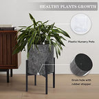Oakrain Planters for Indoor Plants, Set of 2 Modern Planter with Stand - Image 4