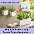 LaLaGreen Wall Planter (3-Pack Set) Rectangular Indoor Hanging Flower Boxes - Image 5
