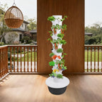 Hydroponic Indoor Growing Tower, 36-Plant Vertical Garden System with Pump and Timer, 9-Tier Hydroponics Growing Tower Kit for Vegetables Herbs, Automatic Circulation Irrigation Indoor Garden - Image 3