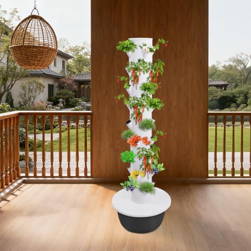 Hydroponic Indoor Growing Tower, 36-Plant Vertical Garden System with Pump and Timer, 9-Tier Hydroponics Growing Tower Kit for Vegetables Herbs, Automatic Circulation Irrigation Indoor Garden - Image 3