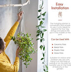 Plant Hanger Indoor, Macrame Plant Hangers Indoor Macrame Hanging Planters for Indoor Plants - 6 Pack Hanging Plant Holders Indoor Hanging, Macromay Plant Hangers for Indoor Plant Hanger,Gray - Image 5