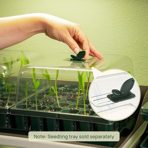 Vego garden Seedling Dome Cover 10" x 10" Food-Grade PET Plastic with Drip Irrigation & Vented Airflow for Seeds Growing Starting (8-Pack) - Image 4