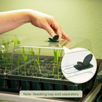 Vego garden Seedling Dome Cover 10" x 10" Food-Grade PET Plastic with Drip Irrigation & Vented Airflow for Seeds Growing Starting (8-Pack) - Image 4
