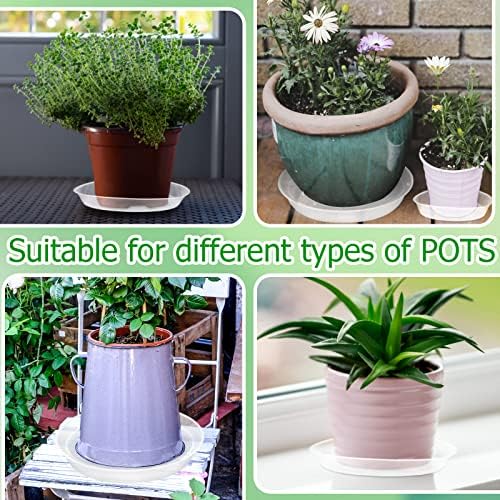 OUPSAUI Plant Saucer Pot Tray, 6 Pack Clear Plant Saucers for Indoors, Large Plastic Dish Suacer Water Drip Tray for Potted Plants Flowers (20 Inches) - Image 6