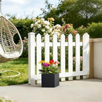 Kante Small Square Black Concrete Planter 10" W, Outdoor - Image 5