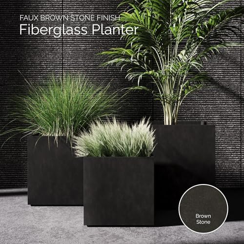 Reglito Cube Planters for Outdoor Plants, Square Indoor/Outdoor - Image 3