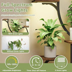 Metal Curved Shaped 6 Tier Corner Plant Stand with Grow Lights, 47" - Image 3