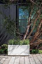 Veradek Block Series Long Box Planter - Rectangular Outdoor Planter - Image 5