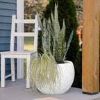 Beuta Large Poly Planters for Outdoor Plants - Set of 3, 8/12/14 Inches Outdoor Planters for Porch - Tall Planter for Outdoor & Indoor Plants | Large Indoor Plant Pot - USA Made - Limewash - Image 3