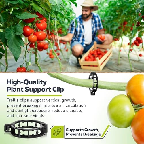 Plant Riser – Pot Spacer for Grow Bags, Planters & Containers – UV-Resistant Drainage Tray for Airflow, Root Health & Cleaner Surfaces (Standard Black W/ 50 clips, 5 Pack) - Image 3