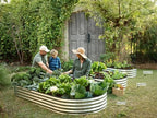 Plant & Plot Galvanized Raised Garden Beds Outdoor // 8×4×1 ft Planter Raised Beds for Gardening, Vegetables, Flowers // Large Metal Garden Box // Patented Tool-Free Design (Black) - Image 6