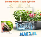 owltron Hydroponics Growing System Kit, 12 Pods Indoor Herb Garden with 24W LED Grow Light Full Spectrum, Planting Height Up to 20", Quiet Water Pump, Indoor Gardening for Gifts, Kitchen, Black - Image 5