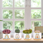 SAIWEILAI ONLINE 9 Pieces for Women Inspirational Succulent Pots with Drainage Thank You Gifts for Employee Teacher Nurse - Image 5