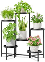 iDavosic.ly 6 Tier Large Plant Stand Indoor Outdoor, 10 In Wide Tray, Black by iDavosicly