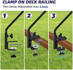 ERYTLLY 4 Packs 3 Inch Clamp 28" Long Deck Hook for Hanging Bird Feeder, Plants, Suet Baskets,Wind Chimes,Lanterns and More - Image 3