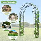 Sturdy Metal Garden Arch with Rust-Resistant Finish,Garden Abor-88 H*51" L - Image 5