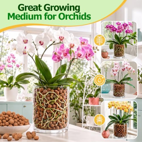 Riare 16LB Organic Leca Clay Pebbles for Plants, 4-16mm Drainage Leca Balls - Image 5