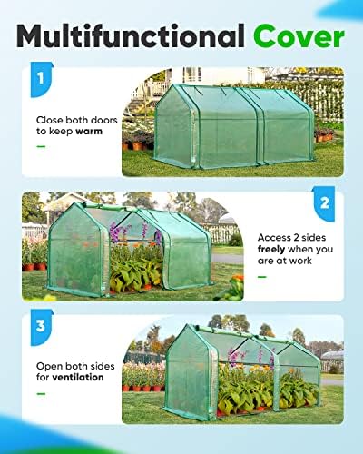 Quictent Mini Greenhouse for Indoor Outdoor, Portable Quick-Setup Tabletop - Image 5