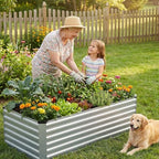 INNO STAGE Galvanized Metal Raised Garden Bed 6×3×2FT, Silver, 1 Pack - Image 3