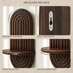 Plant Wall Shelf for Room Decor: Hanging Plant Shelf for Planter, DarkBrown - Image 6