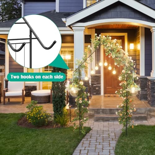 Garden Arch Arbor Trellis for Climbing Plants 8.5Ft Metal Arch Trellis - Image 6