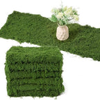 6 Artificial Moss Table Runner Halloween Enchanted Party Decor, Green by Zeyune