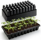 RooTrimmer 10 Pack 40 Cell Seed Starter Trays - Extra Deep 3.9" Plastic Nursery Trays, 20" x 10"，Fits Standard 1020 Flats, for Planting Seedlings, Propagation, Seed Germination and 1020 Flats Inserts by RooTrimmer