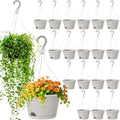 Roshtia 20 Pcs 10 Inch Hanging Baskets for Plants, Grey White by Roshtia
