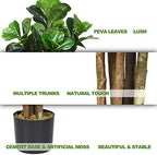 Goplus Fake Fiddle Leaf Fig Tree, 4FT Tall Artificial Tree Greenery Plants in Pots, Decorative Faux Trees for Indoor Home Office - Image 4