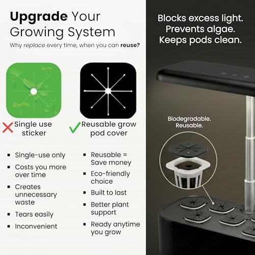 Nouri Hydroponics Growing System, 7 pod Smart Indoor Herb Garden Kit with LED Grow Lights, Hydroponic Herb Garden Indoor for Plant Lovers, Gardeners, Kitchen, Tomato Seeds Included - Image 5