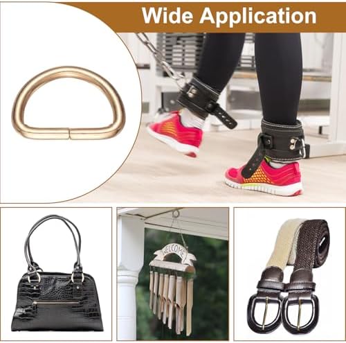 HARFINGTON D Ring Metal D-Shape Buckle Clips Multi-Purpose Buckle Strap Sewing Accessories for Collars Webbing Strap - Image 7