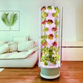 Hydroponic Garden Tower with LED Lights, 32 Pods, Auto Watering System by Unknown