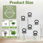 iDavosic.ly Plant Stand Indoor Outdoor, 6 Tier Iron Corner Shelf, White - Image 4
