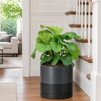 D'vine Dev 10 Inch Ceramic Planter Pot, Slate, 94-O-E-5 - Image 5