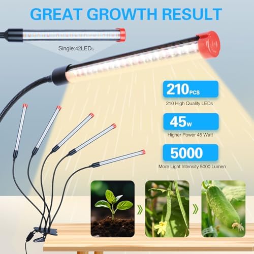 FECiDA 45W Bright Strong Clip Grow Lights for Seed Starting, Seedlings - Image 4