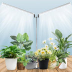 Standing LED Grow Light，Adjustable Dual Head T12 Bar Plant Light, White 6500K Full Spectrum Plant Grow Lamp on Stand for Indoor Plants Seed Starting, Seedlings, Veg, Flower by JCBritw