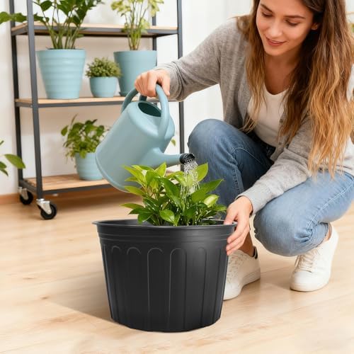 30 Pack 5 Gallon Plastic Nursery Pots,12.8 Inch Thickened Soft Plant Pots with Drainage Holes,Flower Planter Container for Seedlings Garden,Indoor and Outdoor - Image 5
