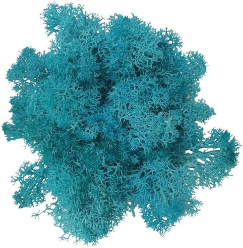 200g Artificial Moss for Crafts, Faux Decorative Plant for DIY Walls Wedding Party Table Centerpieces Home, Lake Blue by LKXHarleya