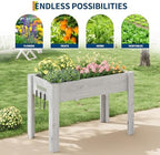 GarveeHome 47×23×30IN Elevated Raised Garden Bed, Ergonomic Fir Planter Box - Image 4