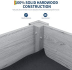 72x 23x30IN Raised Garden Bed Outdoors with High Legs & Hooks, Non-Woven Liner, Elevated Wooden Large Planter Box for Backyard, Patio, Balcony w/Divider Panel, 6 Legs, 300lb Capacity - Image 3
