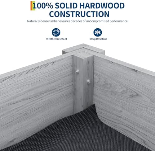 IDEALHOUSE 72"x23"x30" Elevated Wood Raised Garden Bed Planter Box - Image 6