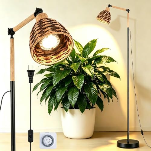 Grow Lights for Indoor Plants Full Spectrum, Plant Lights for Indoor Growing with 30W 4000k, 24H Timer, Standing Tall Grow Lamp for Middle Large Plants(72'', Height Adjustable) by Unknown
