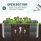 Land Guard 8x4x3ft Rectangular Galvanized Raised Garden Beds, Large-Capacity Metal Planter Box Outdoor, Durable Deep Raised Garden Bed 3ft Tall, Raised Beds for Gardening Vegetables, Modern Gray - Image 6