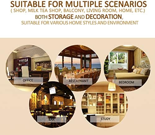 Ceiling Hanging Plant Shelves Flower Pot Stand - Golden Decorations Display Shelf, Kitchen Storage Shelving Wine Holder Pot Pan Rack for Bar Flower Shop, with Iron Chain Article (S - Image 5