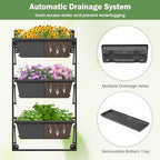 HAPPYGRILL 3-Tier Vertical Hanging Planter, Garden Wall Planter Box - Image 6