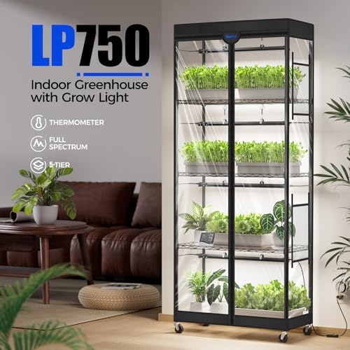 Barrina LP750 Indoor Greenhouse with Grow Light, 5 Tier Stand with Tent - Image 2