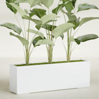 Greenline Leo Tall Rectangular Fiberglass Planter, Outdoor Planter Box - Image 2