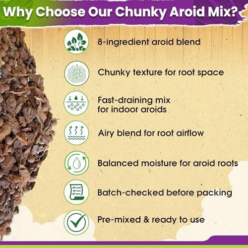 DUSPRO 8-in-1 Aroid Potting Mix, Pre-Mixed Chunky Soil, Airy Blend, 8 QT - Image 5